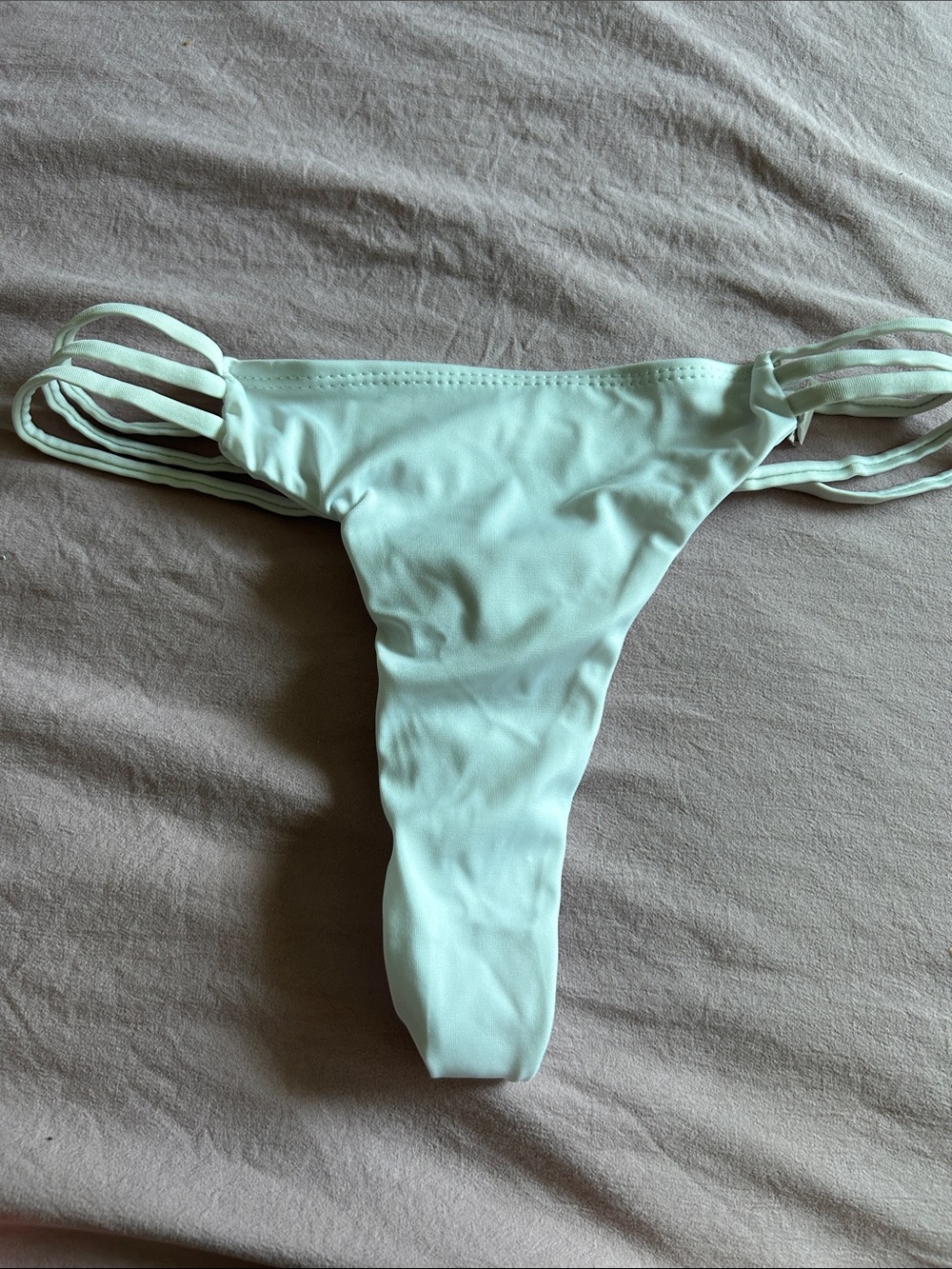 Kids Light Mint Strappy Bikini Bottoms